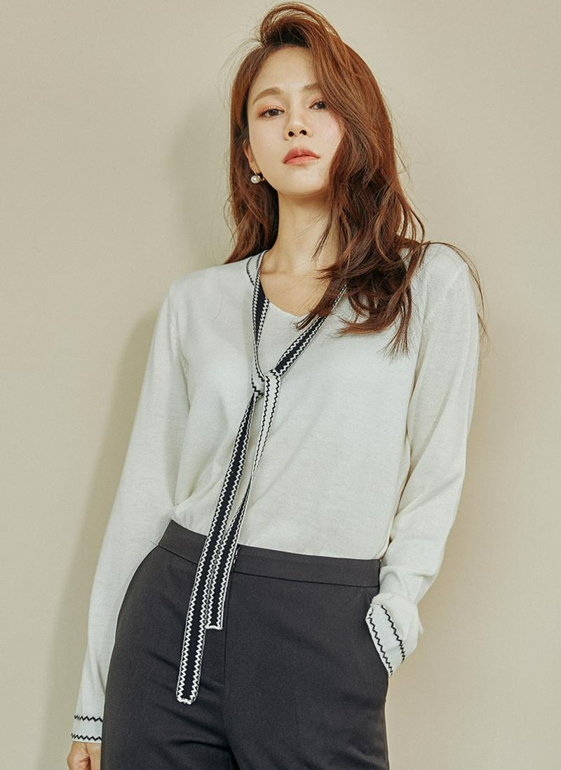 ジグザグリボンニット