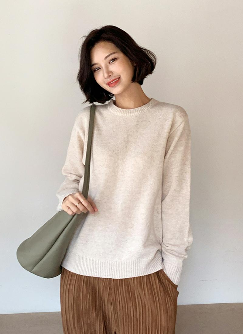 ウールブレンドニット・全3色