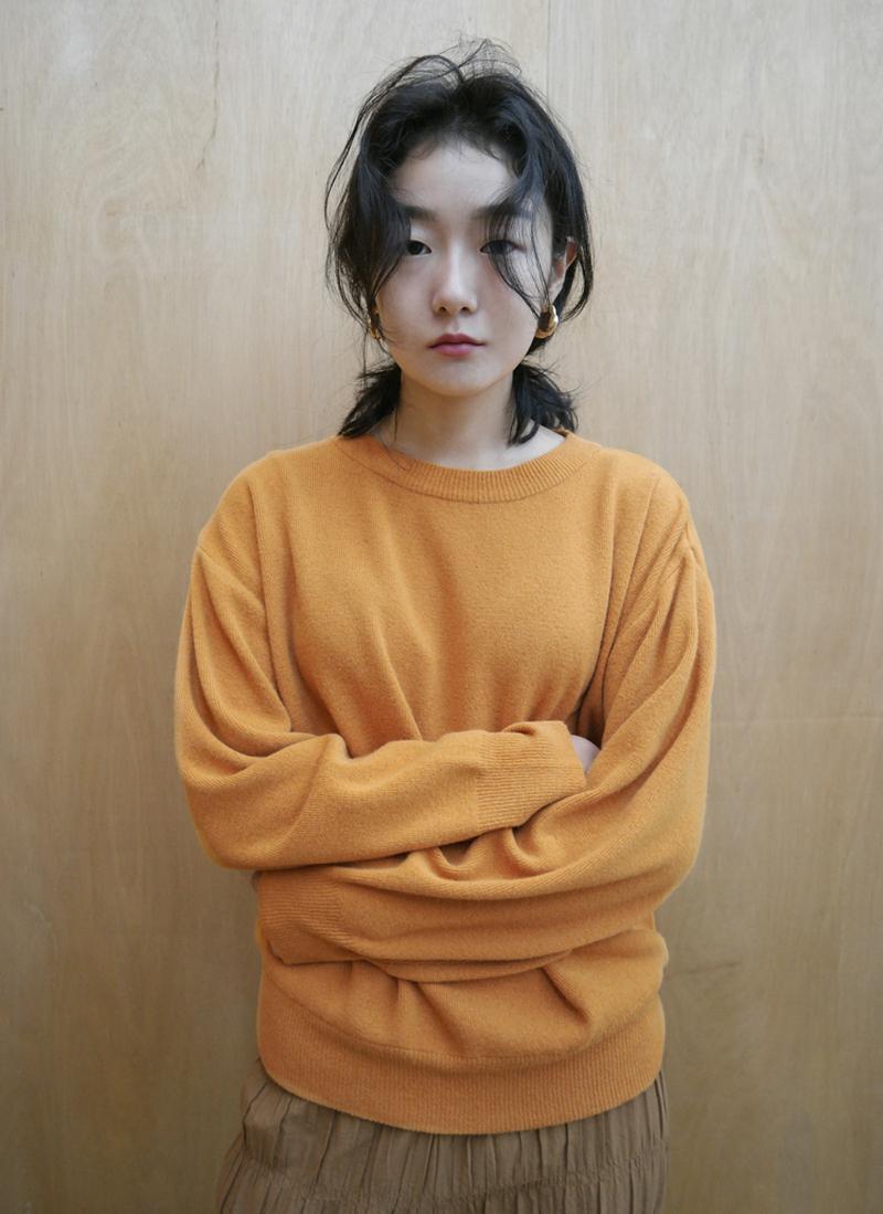 ウールミックスラウンドニット