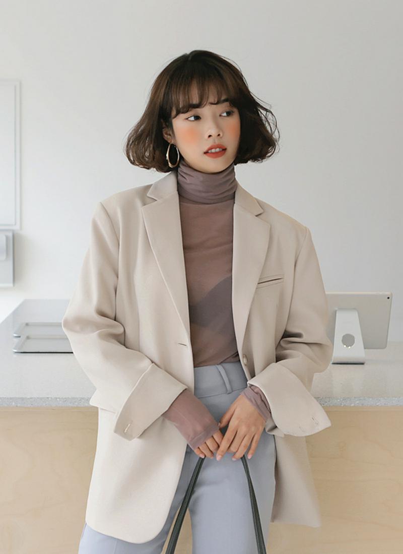 カフスボタンシングルジャケット