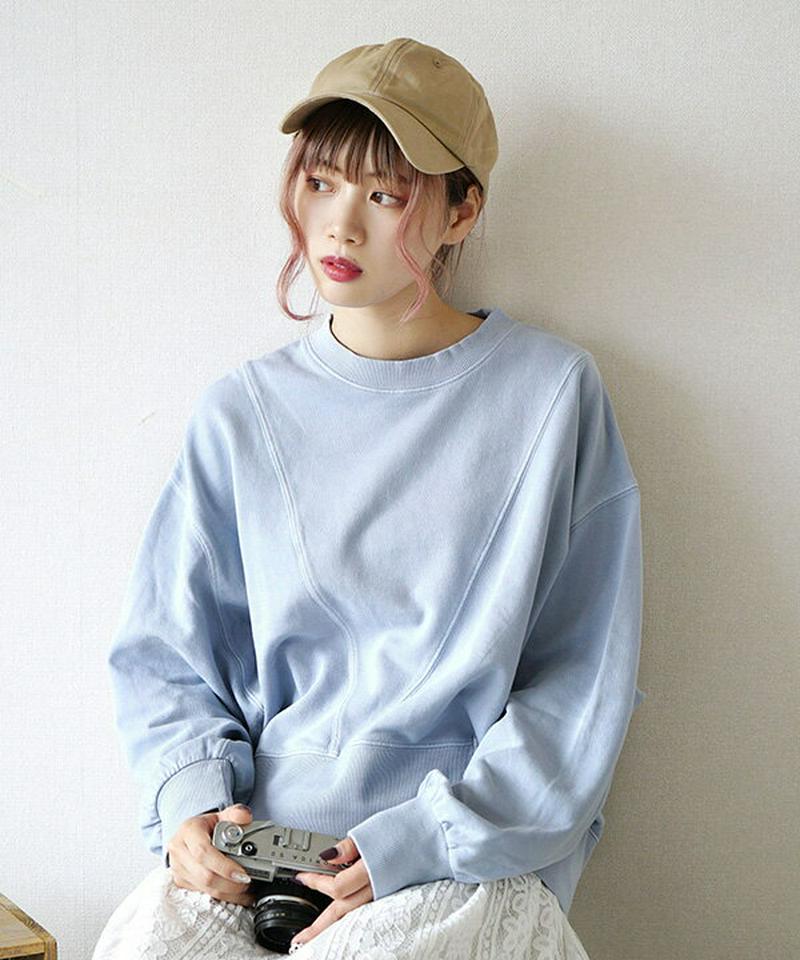 スウェット / オーバーシルエットがかわいい レディース トップス スエット プルオーバー 長袖 大きいサイズ ゆったり オーバ