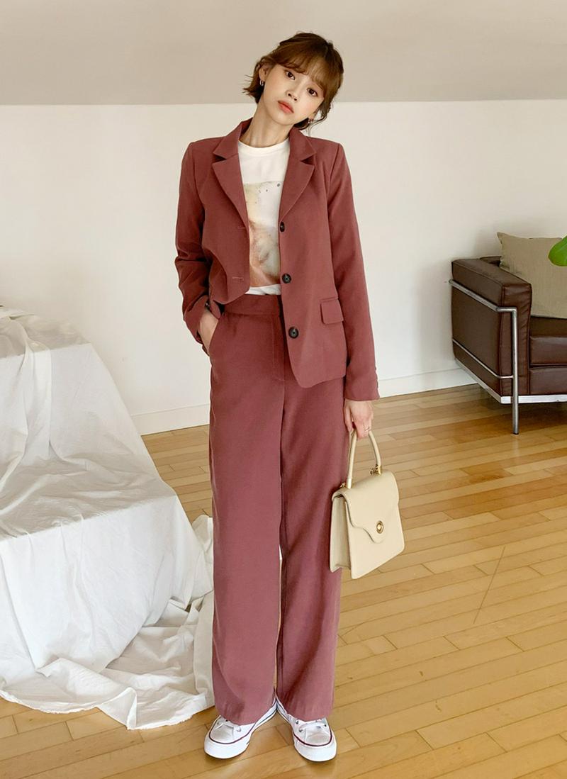 チェックライニングジャケット&ホックスラックスSET・全3色