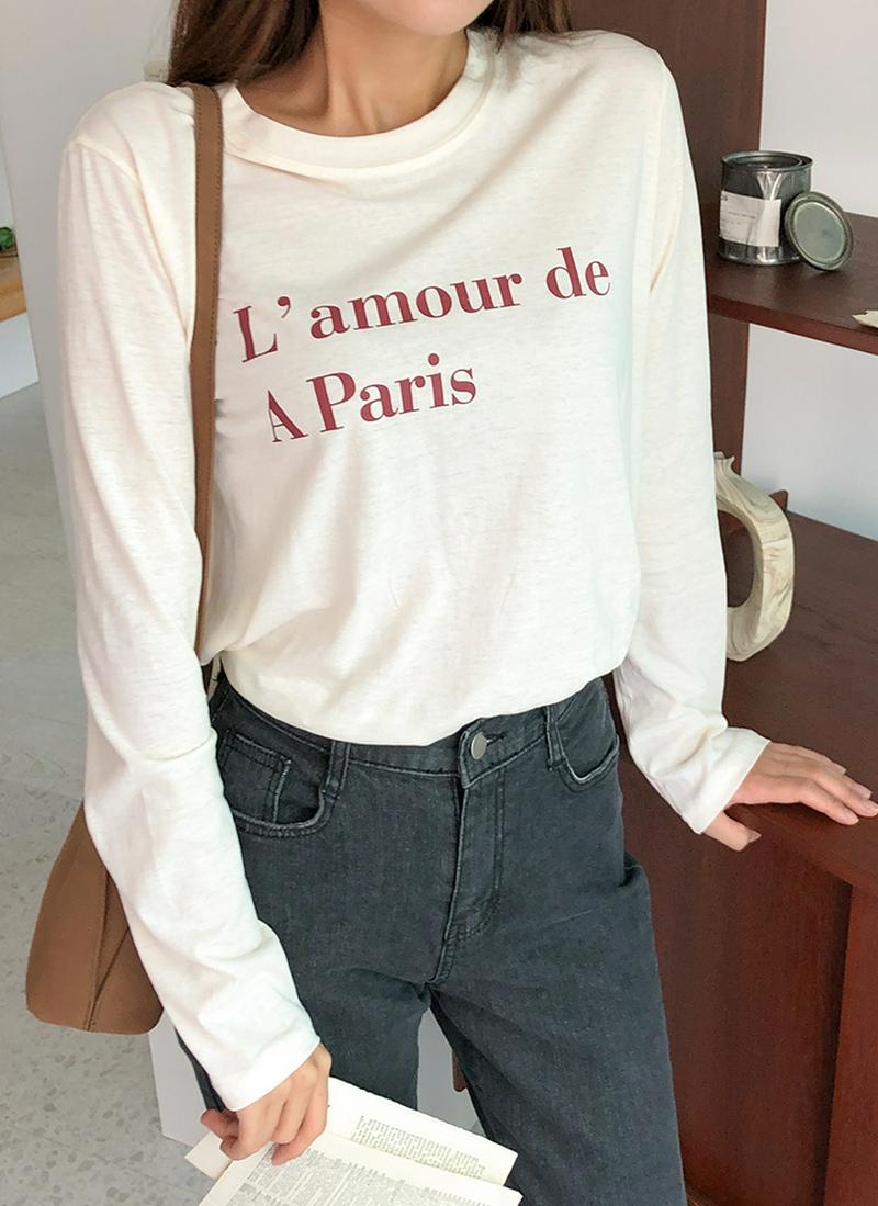amourレタリングTシャツ