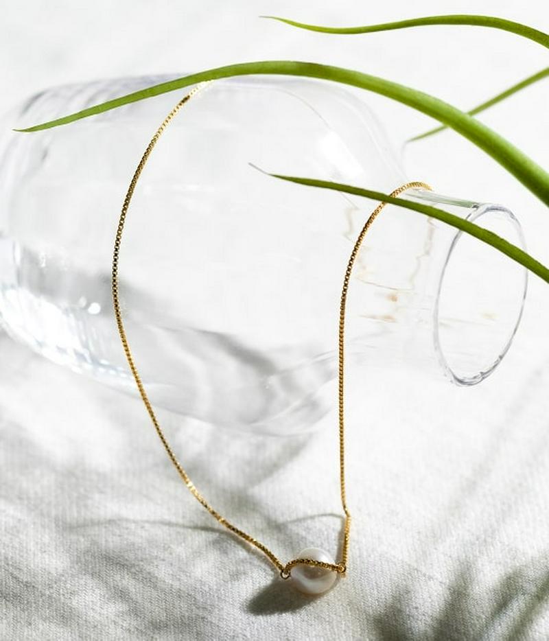 【DeWLuX】パールボックスチェーンネックレス