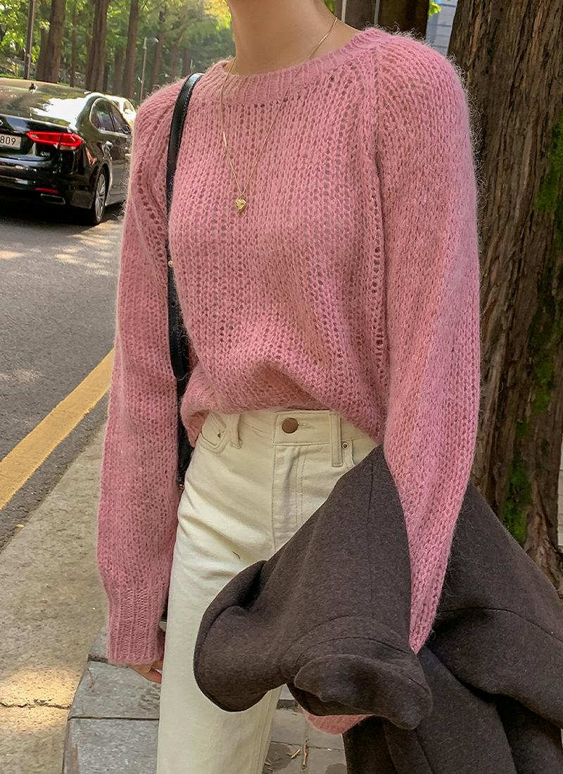 モヘア混紡ニット