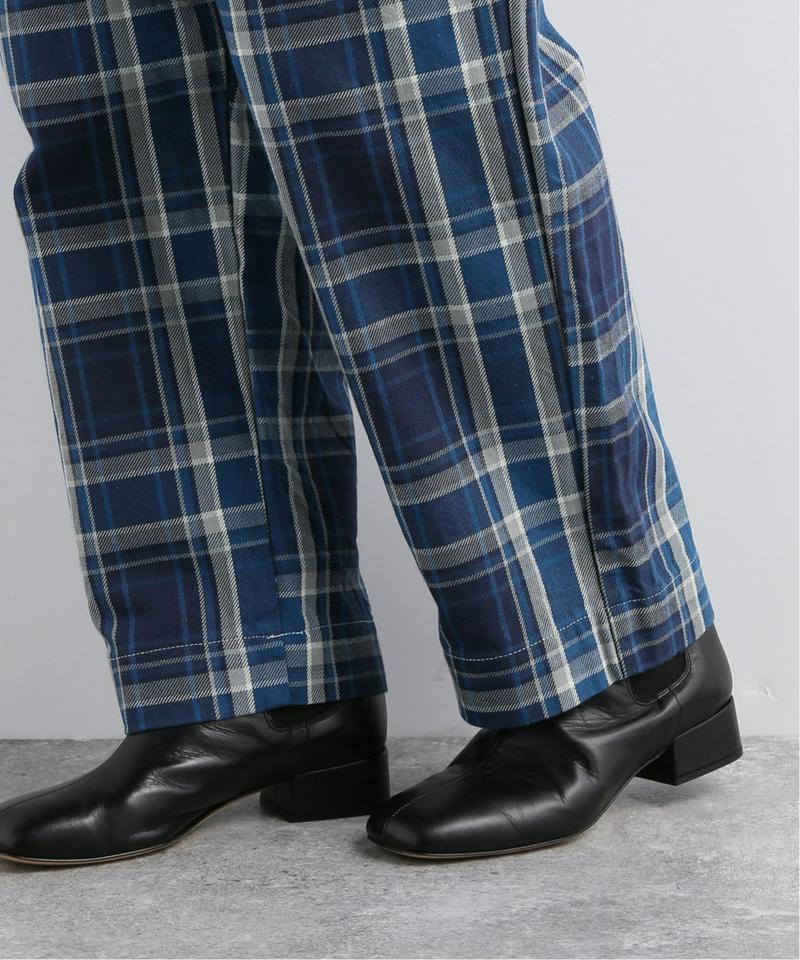 【 e.sen /イーセン】 Blue grey check：パンツ