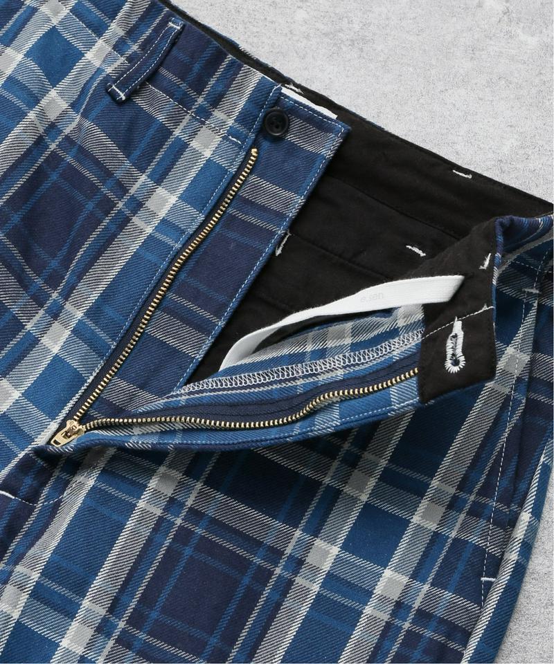 【 e.sen /イーセン】 Blue grey check：パンツ