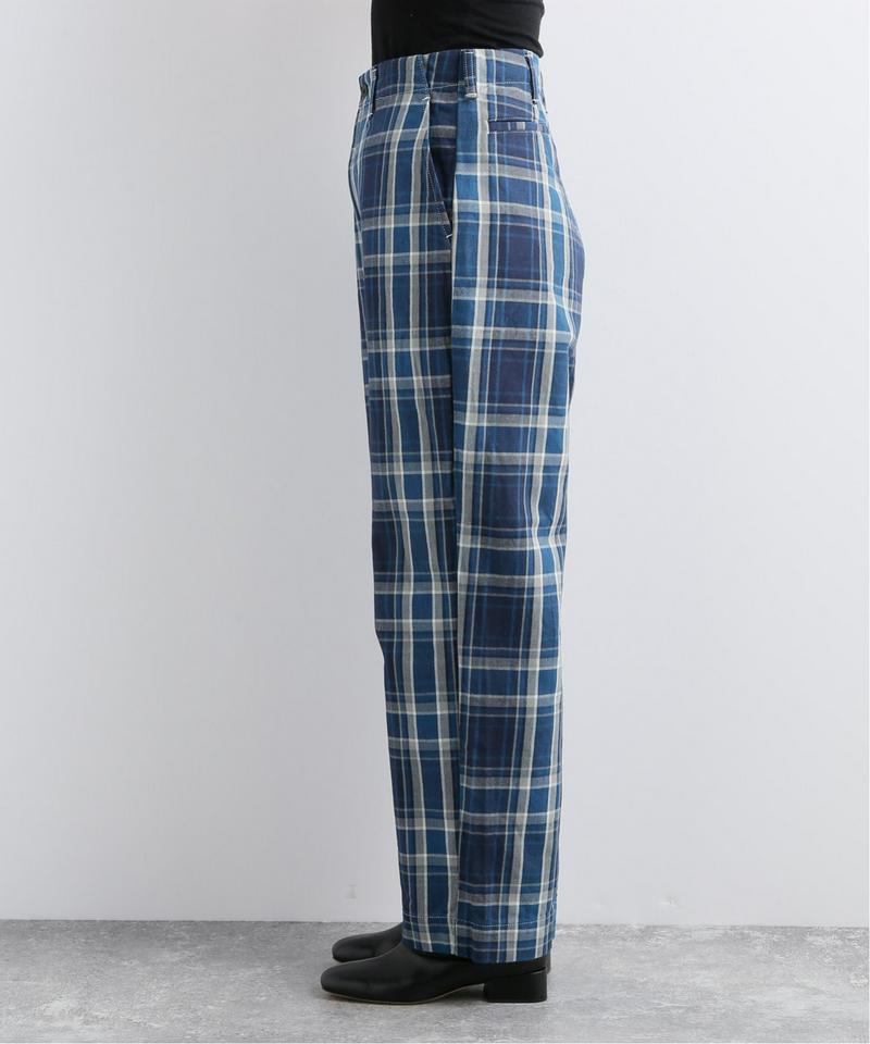 【 e.sen /イーセン】 Blue grey check：パンツ