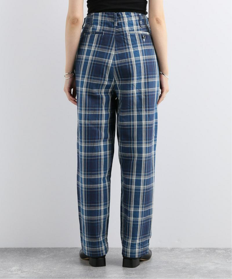【 e.sen /イーセン】 Blue grey check：パンツ