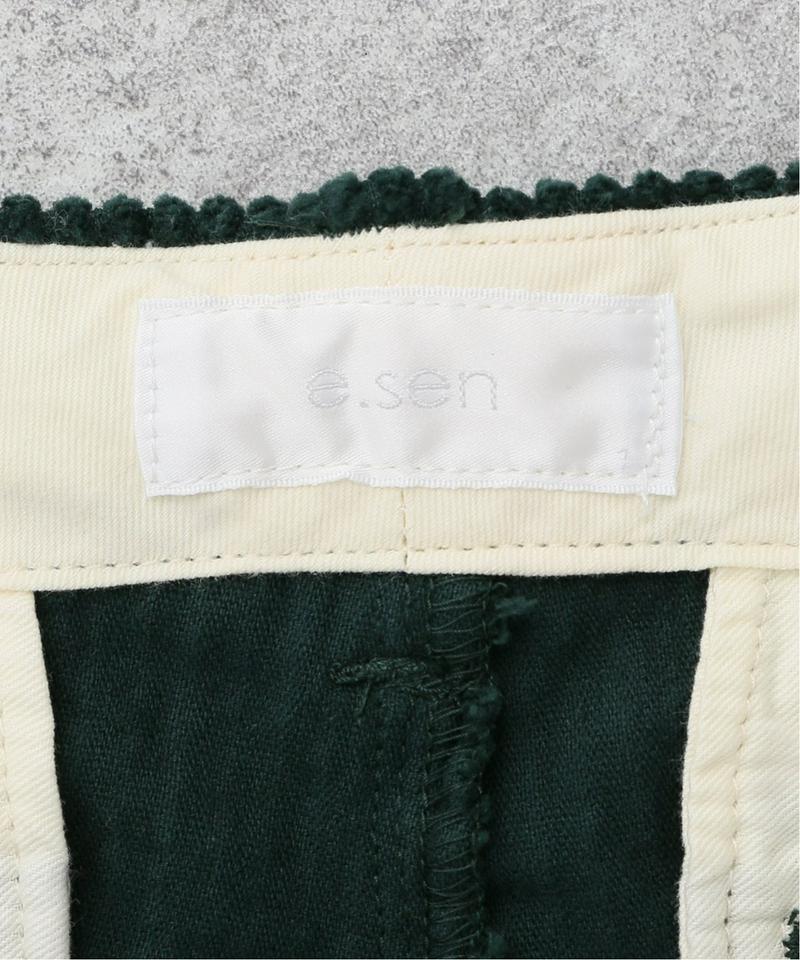 【 e.sen /イーセン】Dark emerald corduroy：パンツ
