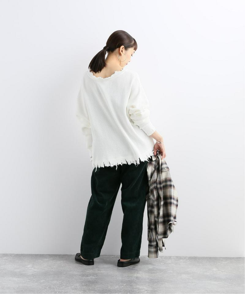【 e.sen /イーセン】Dark emerald corduroy：パンツ