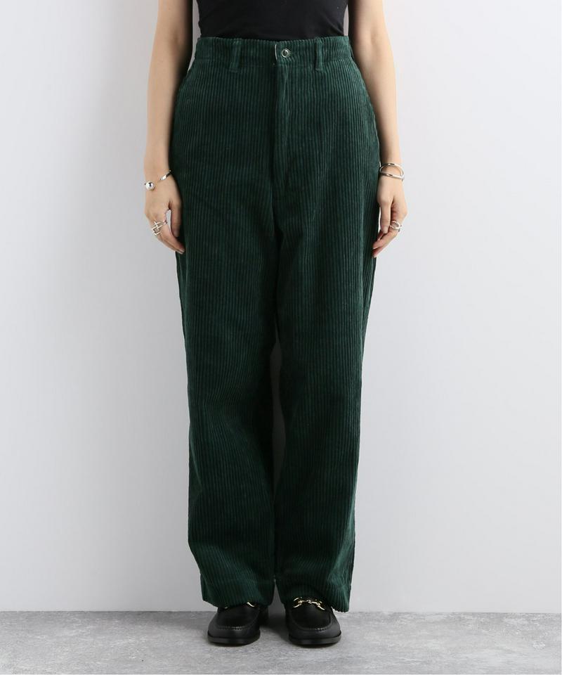 【 e.sen /イーセン】Dark emerald corduroy：パンツ