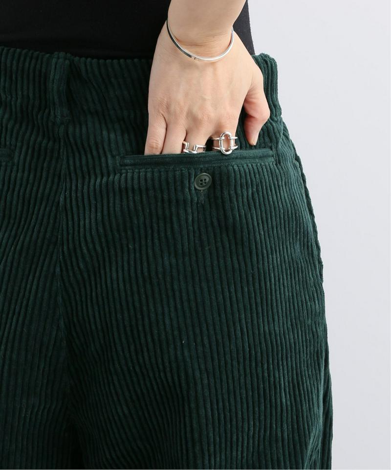 【 e.sen /イーセン】Dark emerald corduroy：パンツ