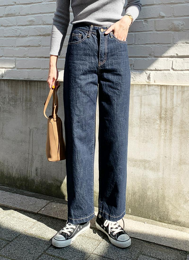 バックゴムデニムパンツ・全1色