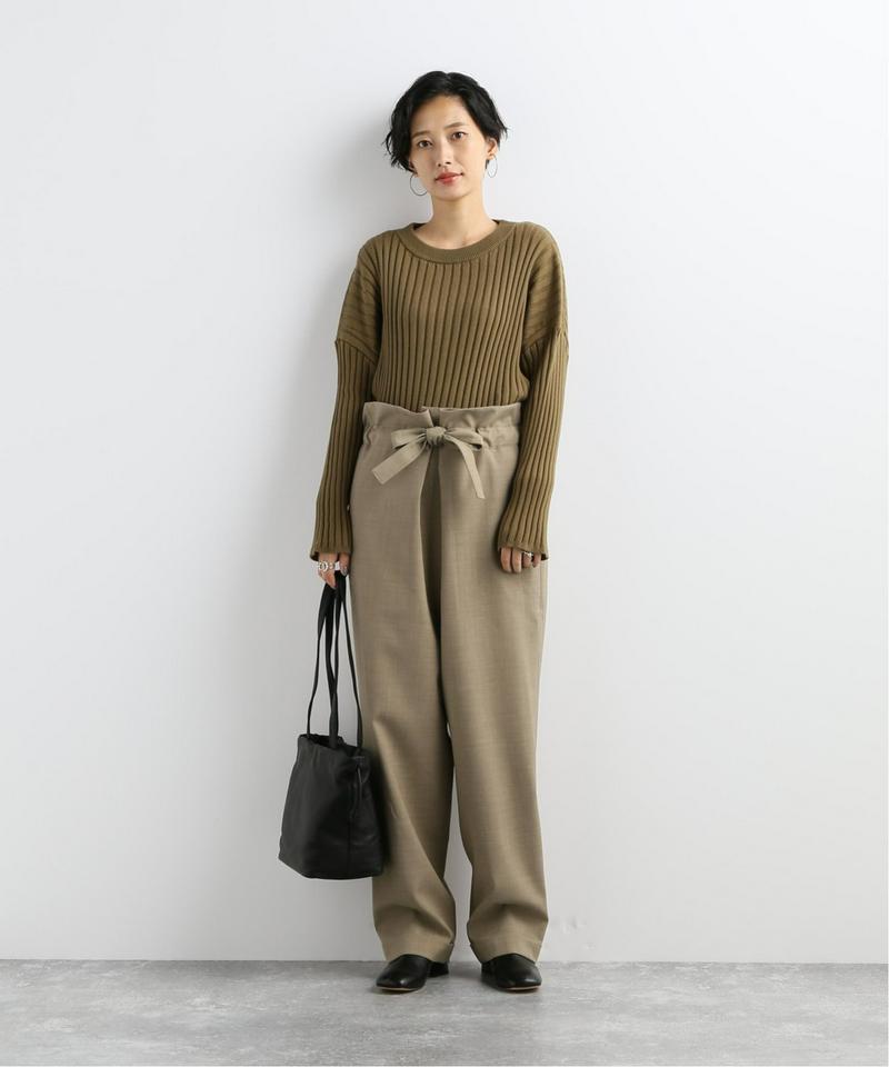 【LE17SEPTEMBRE/セプテンバー】WOOL DRAWSTRING TROUSERS:パンツ
