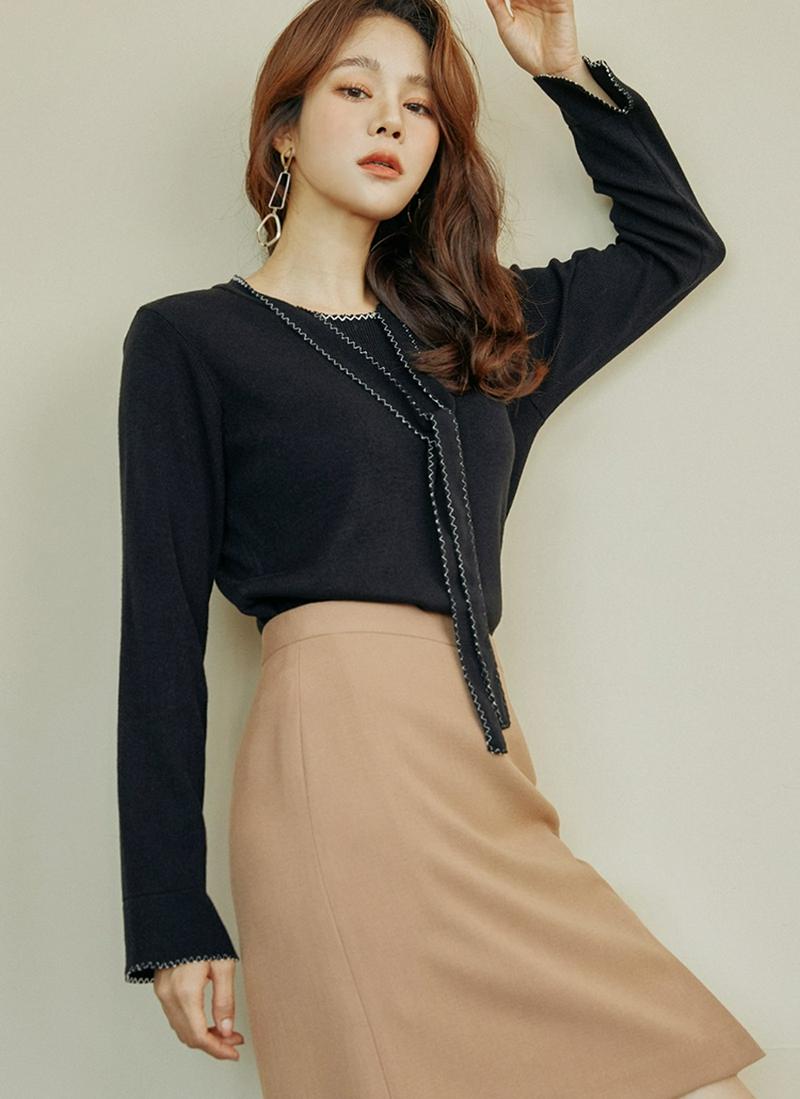 ジグザグステッチタイニット