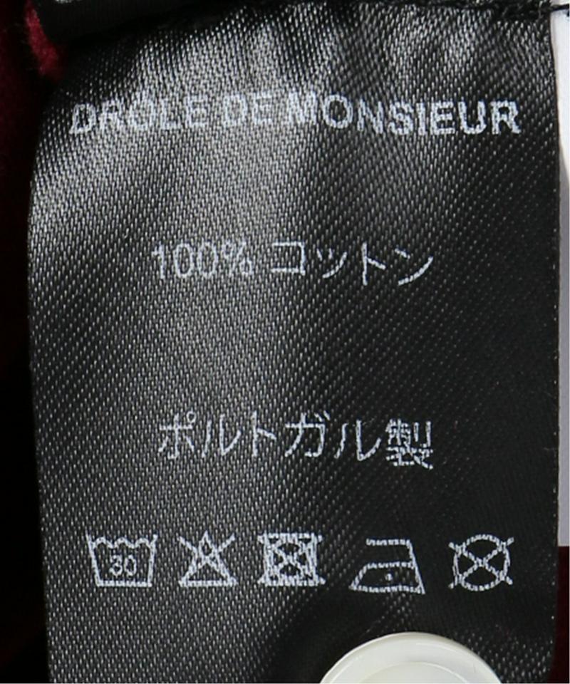 【DROLE DE MONSIEUR / ドロールドムッシュ】Velvet Paneled ポロシャツ