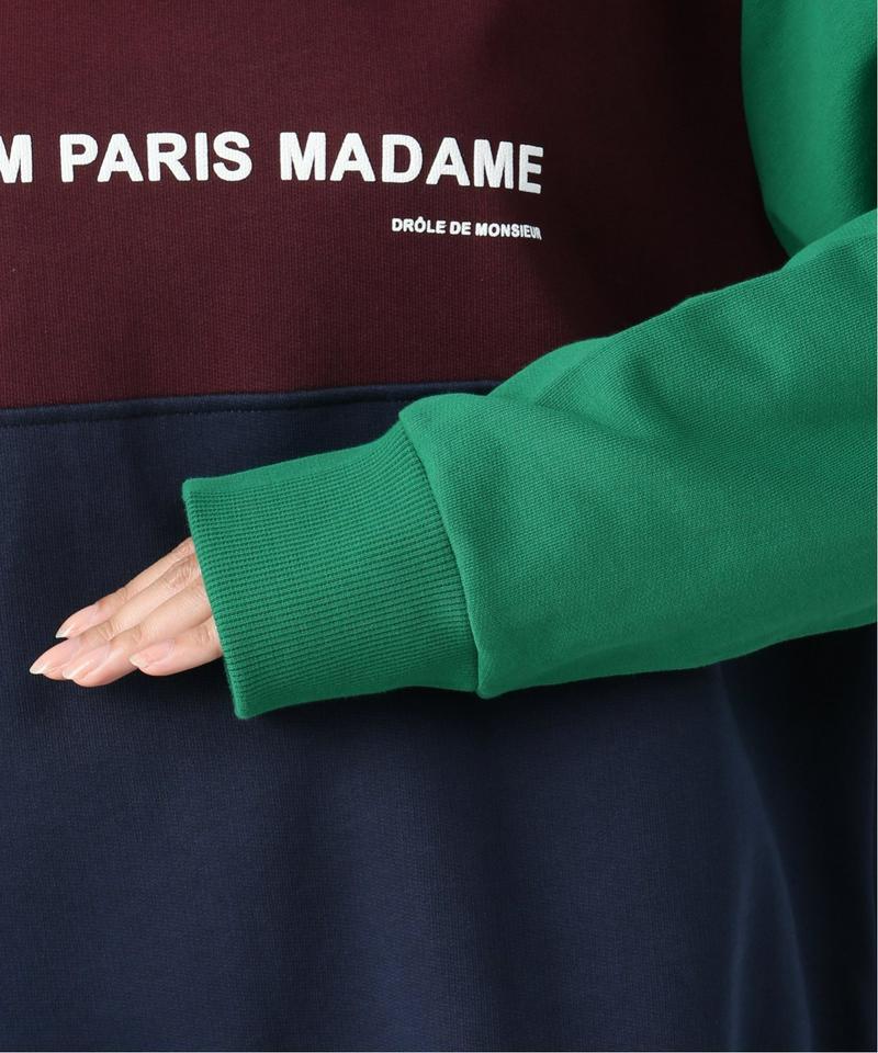【DROLE DE MONSIEUR / ドロールドムッシュ】Paneled Sloganスウェット