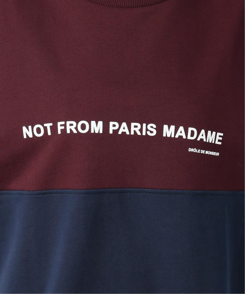 【DROLE DE MONSIEUR / ドロールドムッシュ】Paneled Sloganスウェット