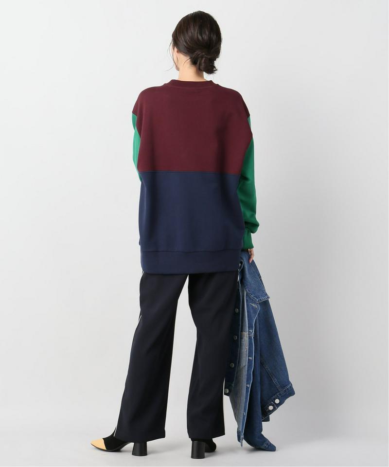 【DROLE DE MONSIEUR / ドロールドムッシュ】Paneled Sloganスウェット