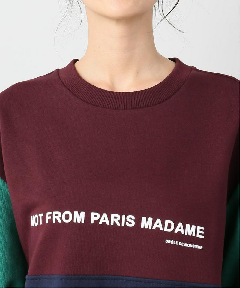 【DROLE DE MONSIEUR / ドロールドムッシュ】Paneled Sloganスウェット