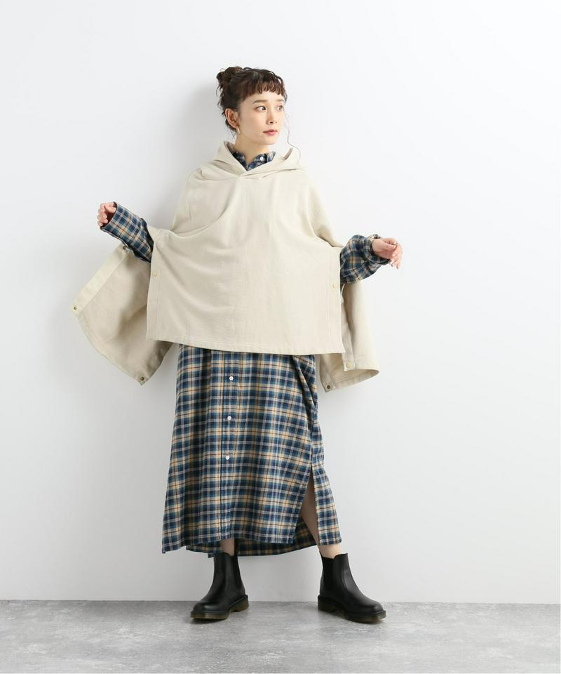 【 PRE_ 】PONCHO SNAP HOOD:ポンチョ