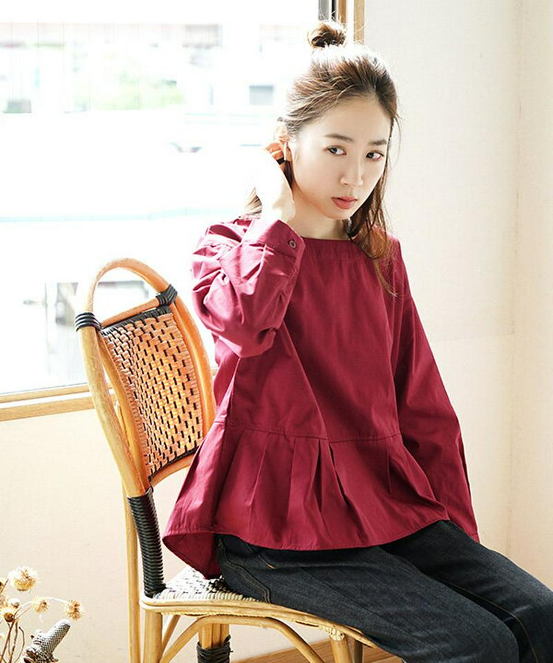 ブラウス / ゆったりフレアな ペプラムブラウス レディース トップス シャツ シャツブラウス プルシャツ プルブラウス プルオ