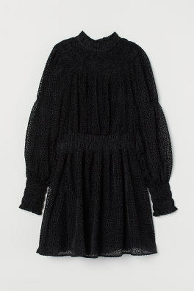 シャーリングシフォンワンピース