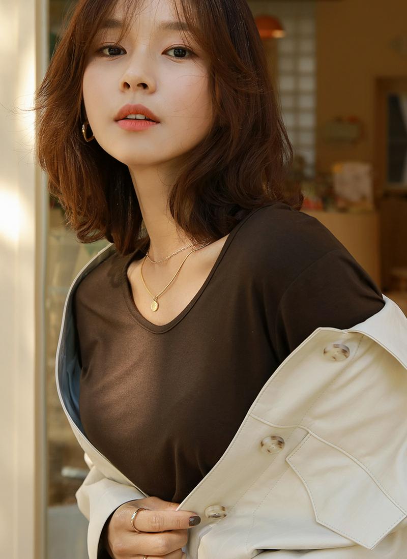 ソフトVネック半袖Tシャツ