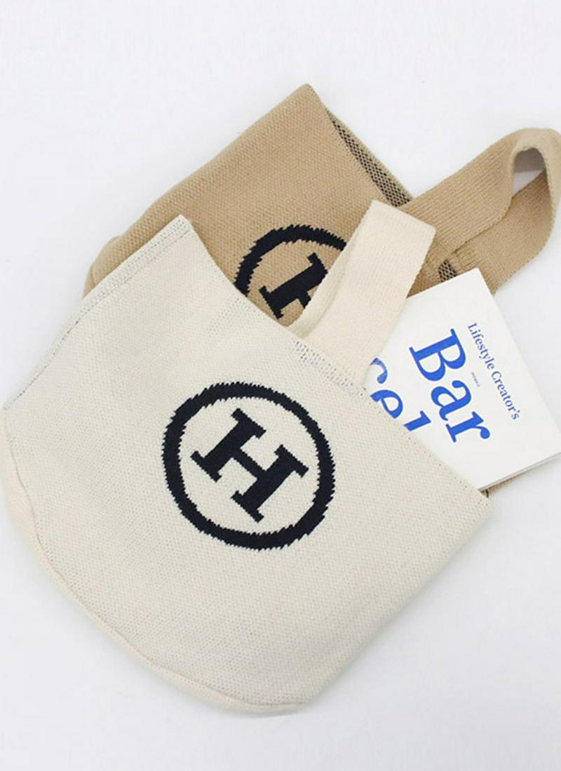 Hロゴワンハンドルニットバック