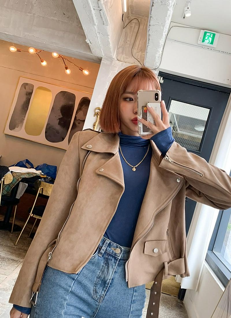 スエードライクライダースジャケット