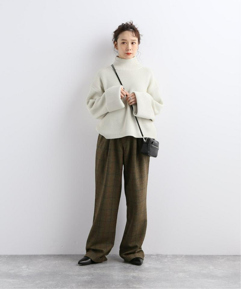 【R13/アールサーティーン】TRIPLE PLEAT CROSSOVER TROUSER:パンツ