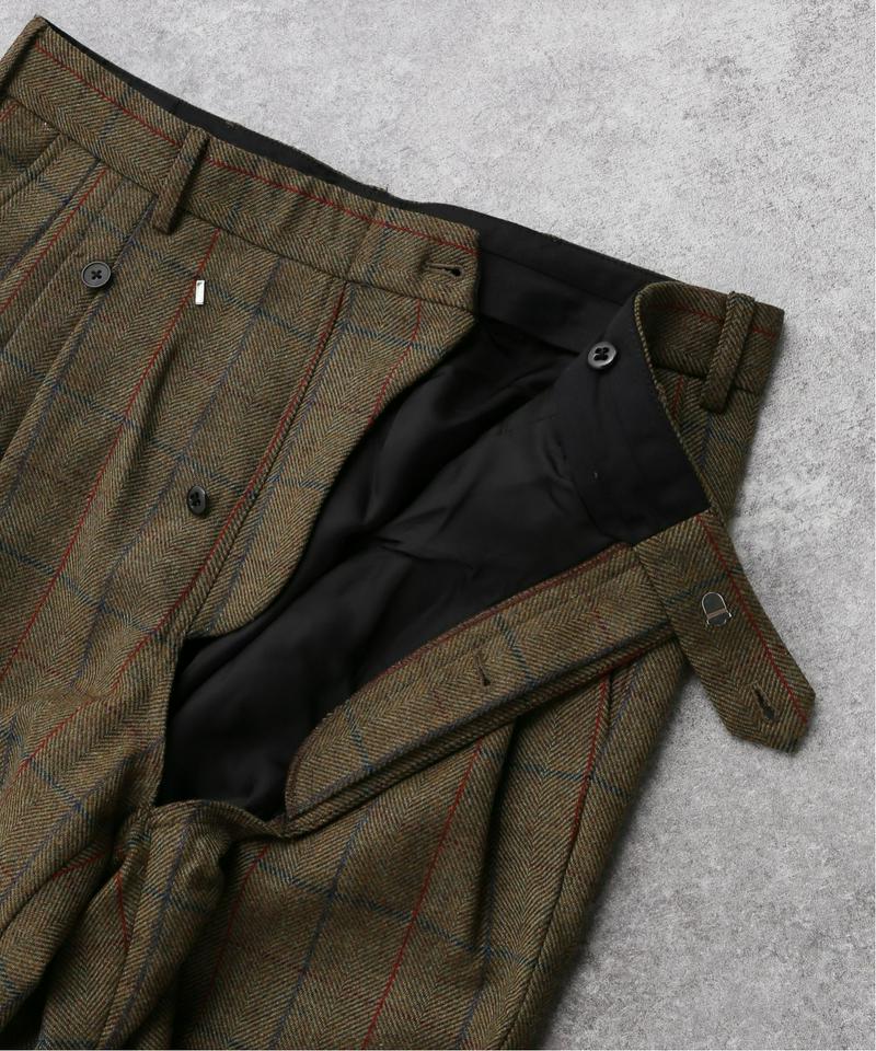【R13/アールサーティーン】TRIPLE PLEAT CROSSOVER TROUSER:パンツ