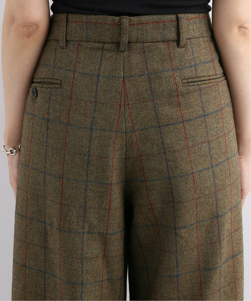 【R13/アールサーティーン】TRIPLE PLEAT CROSSOVER TROUSER:パンツ