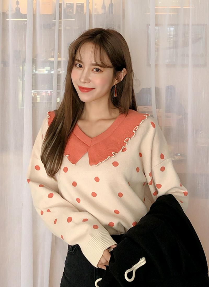 ドットウェーブカラーニット