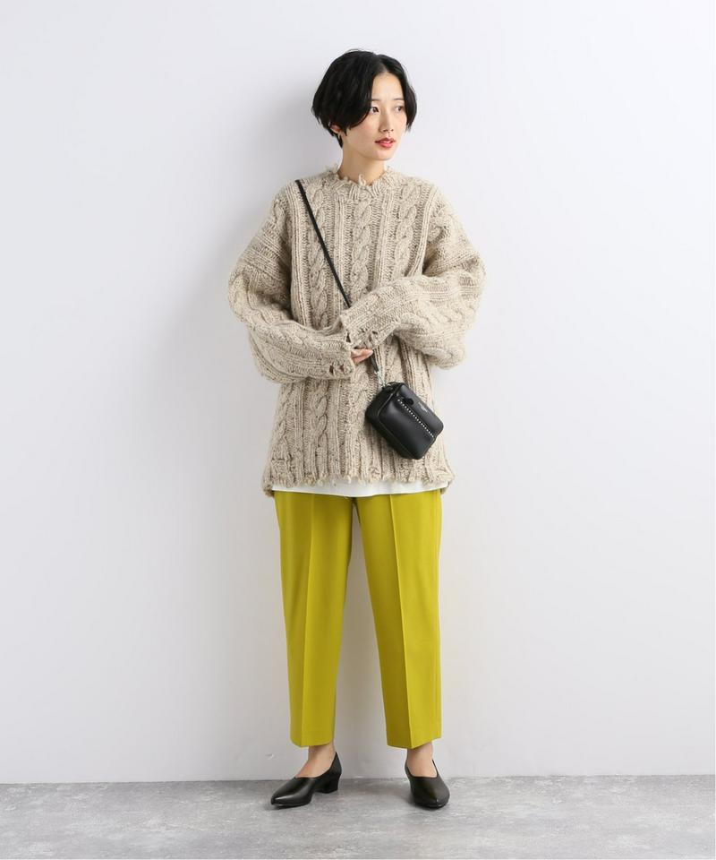 ハイツイストウールクロップドパンツ