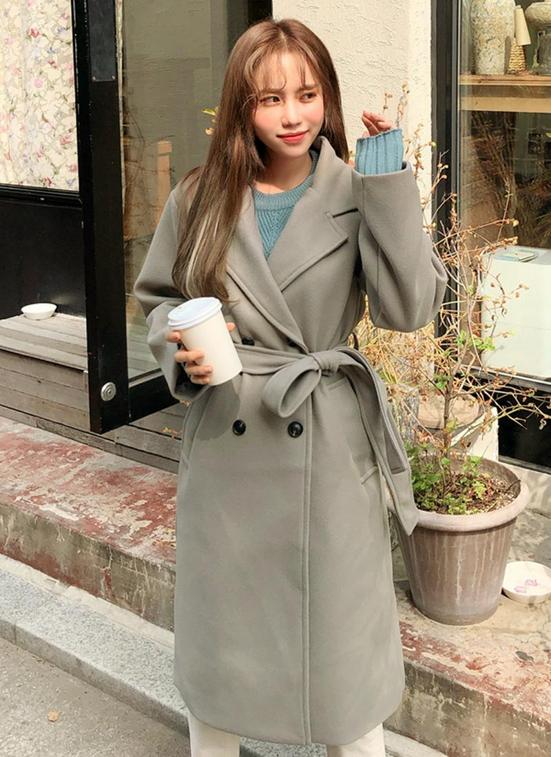 ストラップ付アクリル混コート