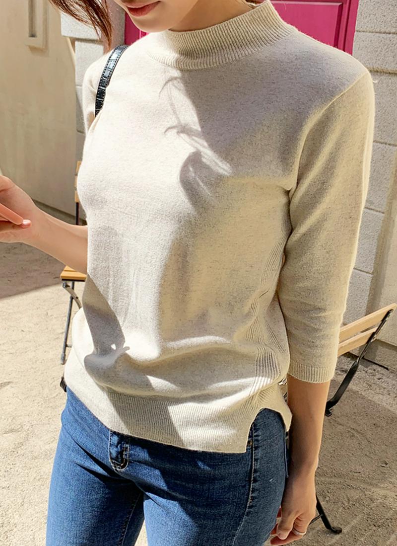 ハーフネックニット