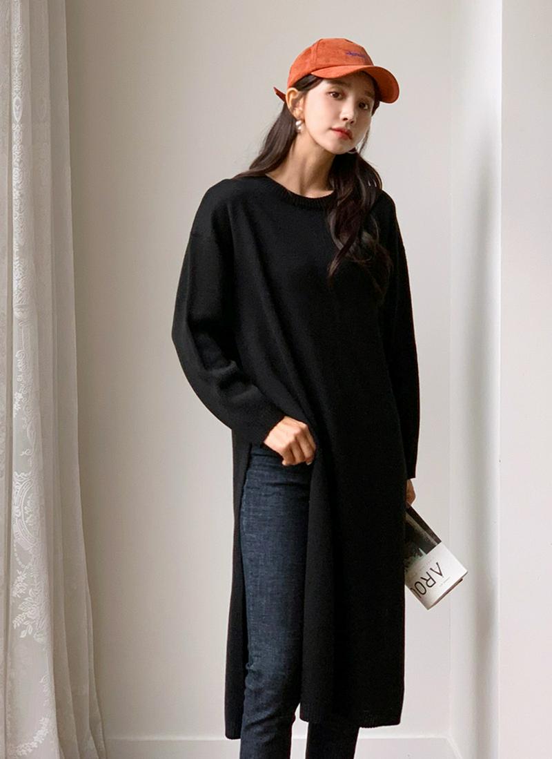 スリットロングニット・全3色