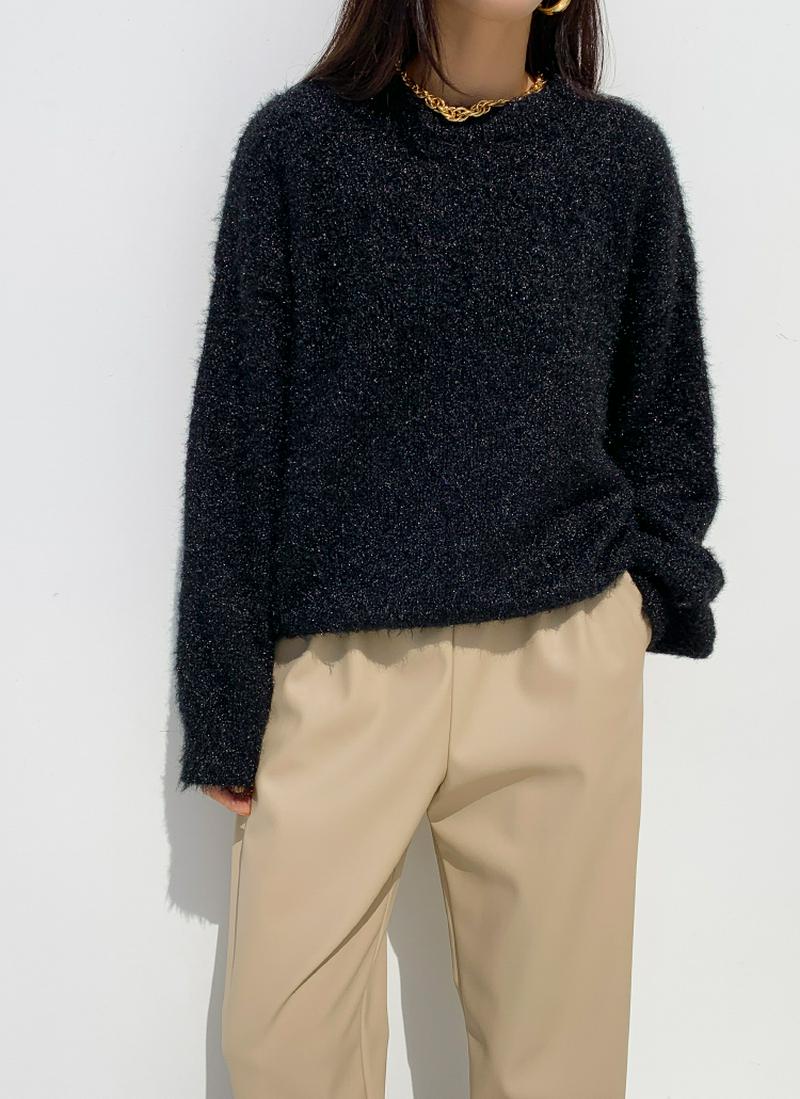 グリッターラウンドニット