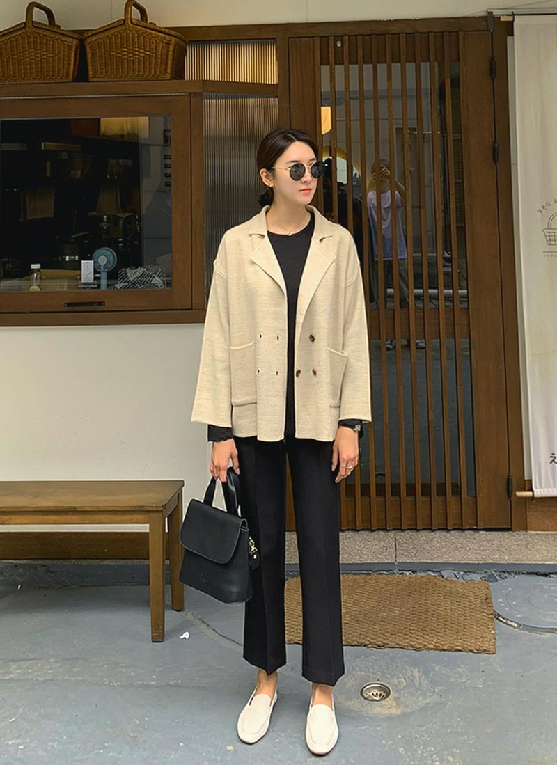 ジャケット風ニットカーディガン