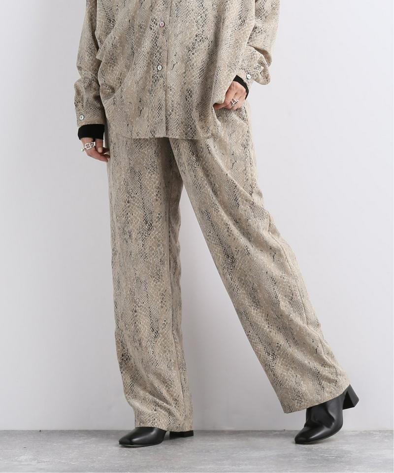 【CLANE/クラネ】PYTHON LOOSE PANTS:パンツ