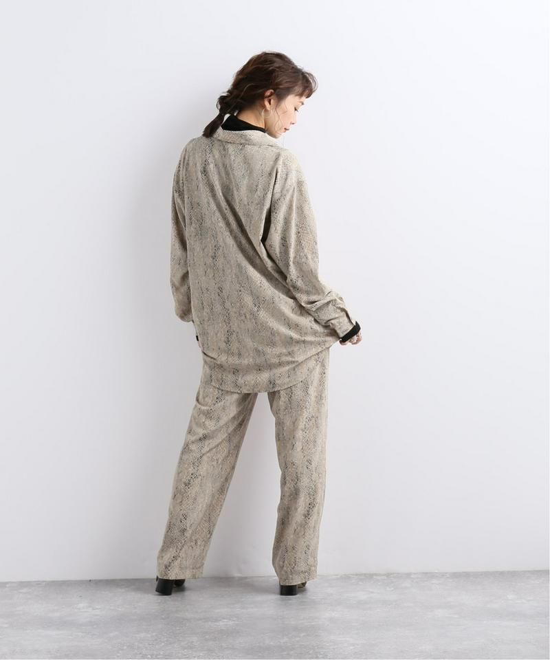 【CLANE/クラネ】PYTHON LOOSE PANTS:パンツ