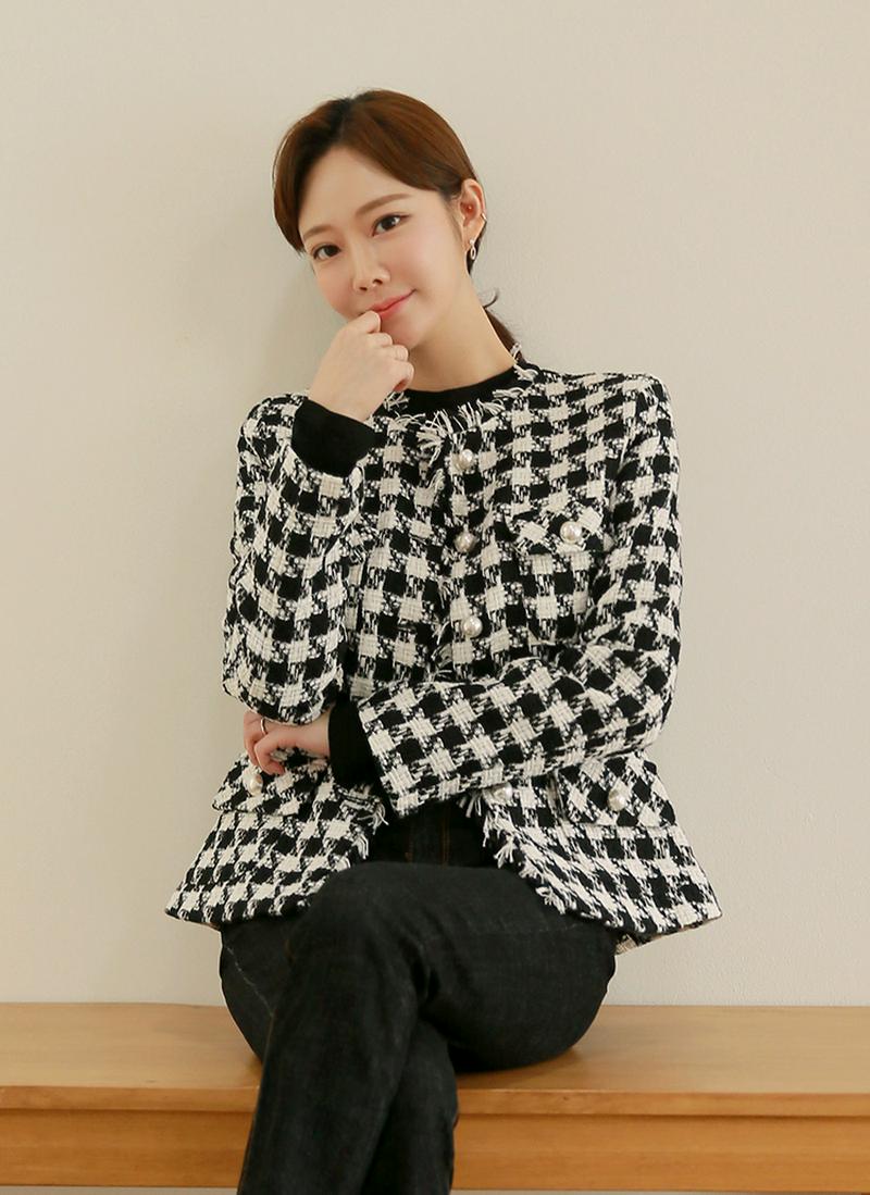 フリンジツイードジャケット