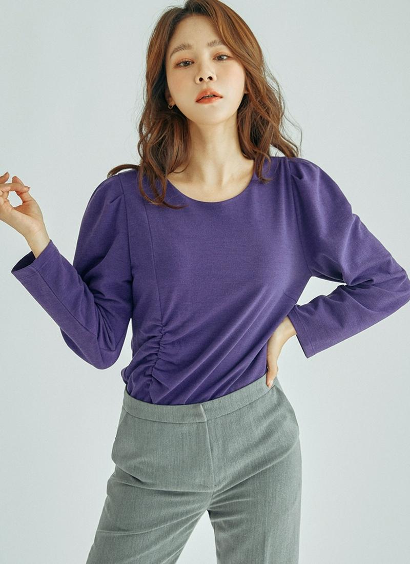 サイドギャザーラインTシャツ
