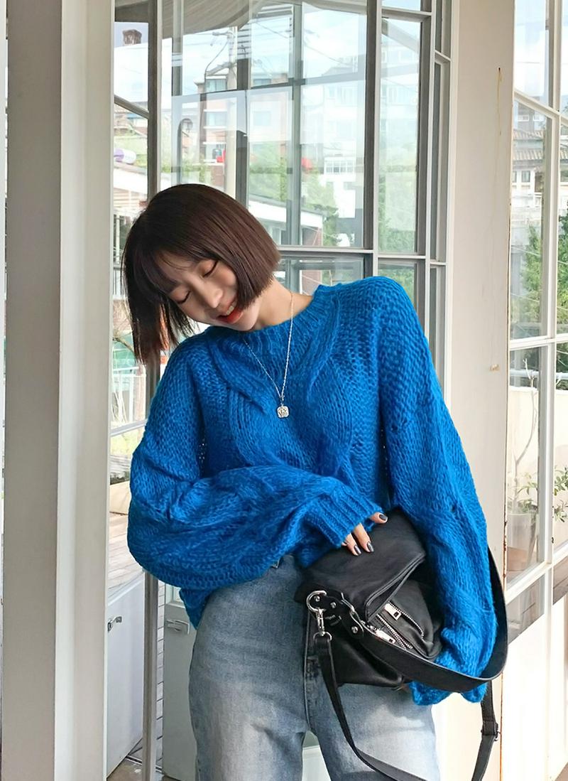 ケーブルアクリルニット