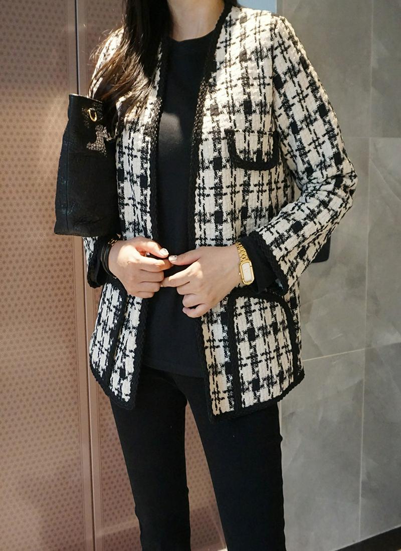 パターンツイードジャケット