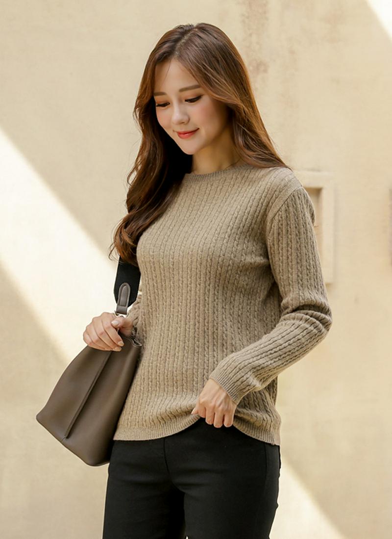 カシミヤ混ツイストニット