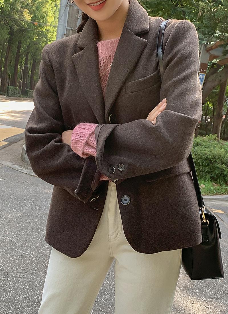 クラシックウール混ジャケット