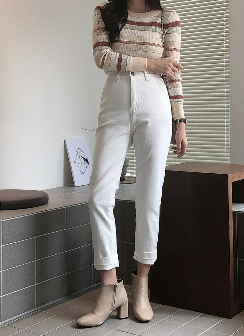 ウエストゴムストレートパンツ